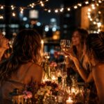 Soirée entre amies pour illustrer un jeu d’écriture anniversaire.